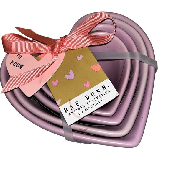 Rae Dunn Lavender Heart Measuring Cups Set of 4 – Artisan Collection by Magenta - Picture 1 of 4